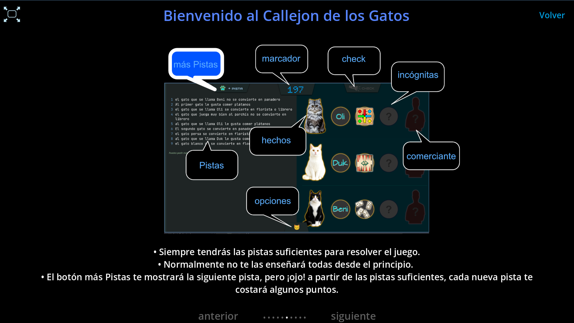 Botón más pistas